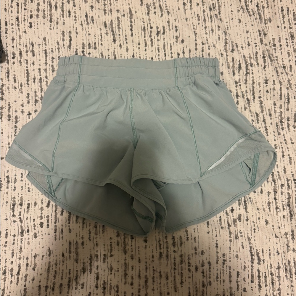 Lululemon Athletica Blue Athletic Shorts with Flutter Design